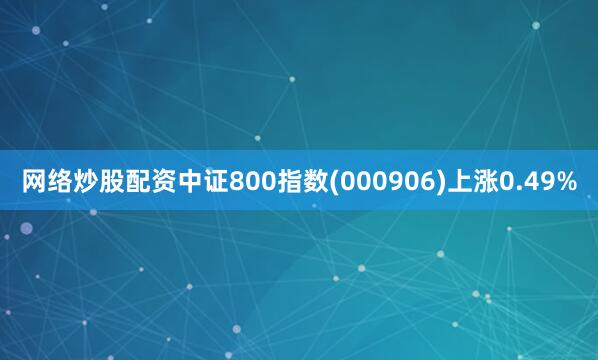 网络炒股配资中证800指数(000906)上涨0.49%